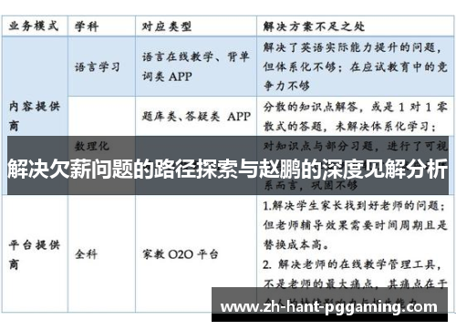 解决欠薪问题的路径探索与赵鹏的深度见解分析 解决欠薪问题的路径探索与赵鹏的深度见解分析